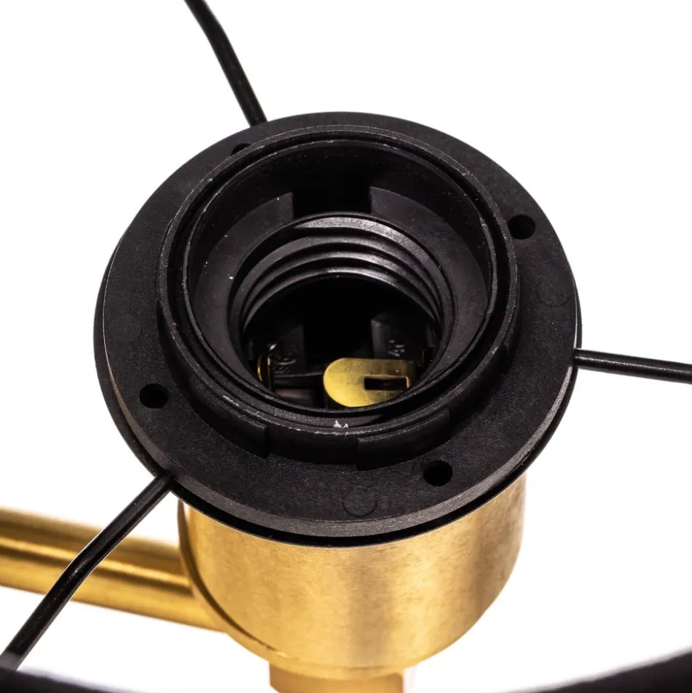 Wandlamp Adin, zwart/messing, 1-lamp