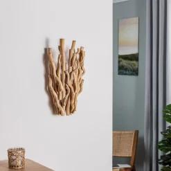 Wandlamp Agar met houten kap