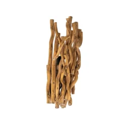 Wandlamp Agar met houten kap