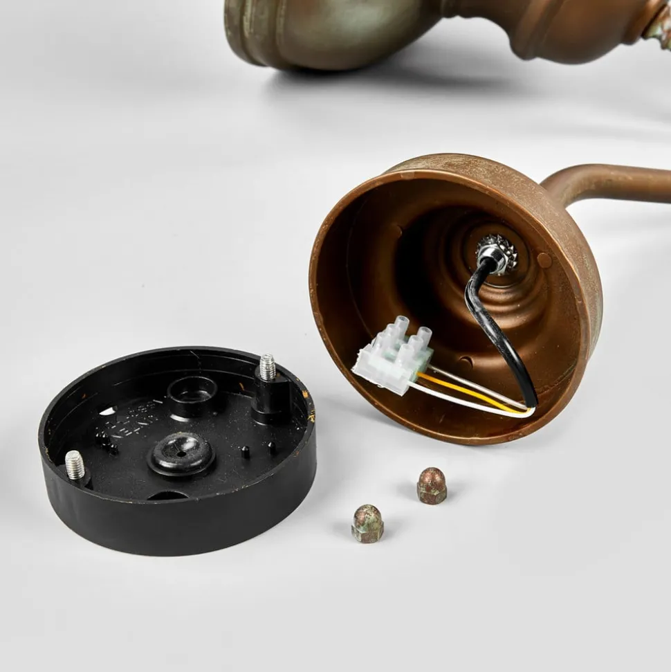 Wandlamp ALESSIA in antiek messing