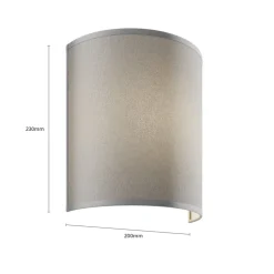 Wandlamp Alice met grijze kap