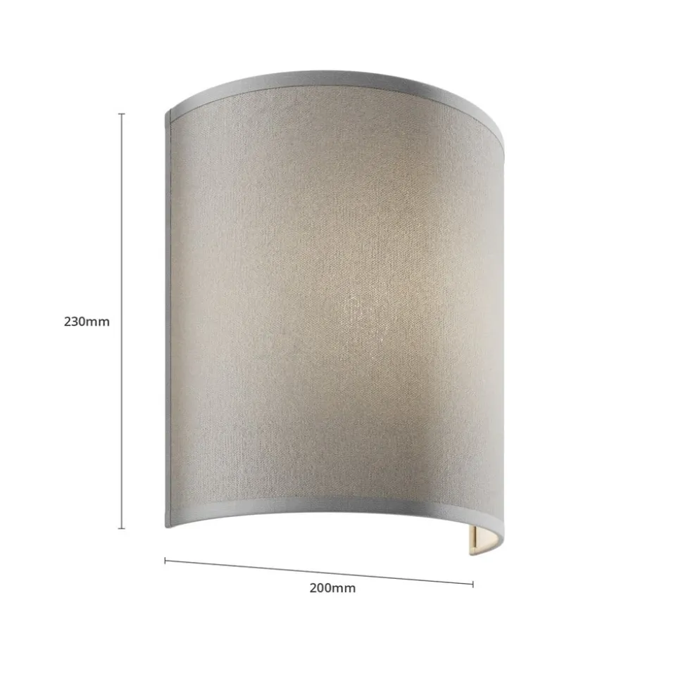 Wandlamp Alice met grijze kap