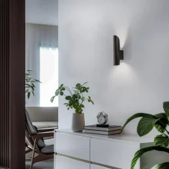 Wandlamp Ana Plus, zwart, staal, hoogte 24,5 cm, G9