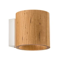 Wandlamp Ara als cilinder van hout