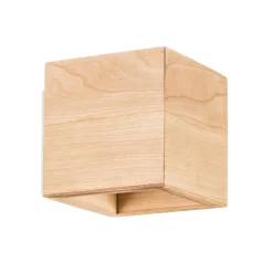 Wandlamp Ara als houten kubus