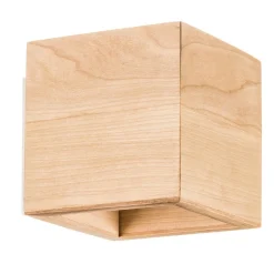 Wandlamp Ara als houten kubus