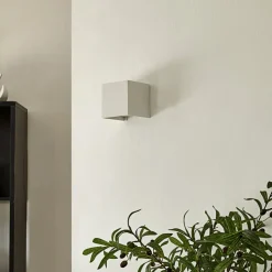 Wandlamp Arcchio Zuzana, hoekig, wit, G9, 10 cm breed