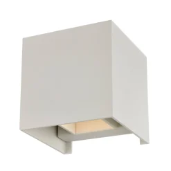 Wandlamp Arcchio Zuzana, hoekig, wit, G9, 10 cm breed