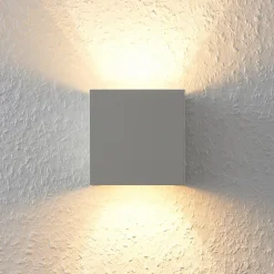 Wandlamp Arcchio Zuzana, hoekig, wit, G9, 10 cm breed