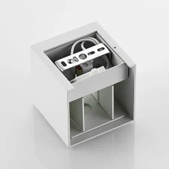 Wandlamp Arcchio Zuzana, hoekig, wit, G9, 10 cm breed