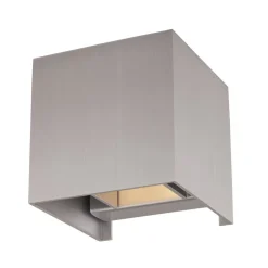 Wandlamp Arcchio Zuzana, hoekig, aluminiumkleurig, G9, 10 cm