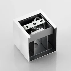 Wandlamp Arcchio Zuzana, hoekig, aluminiumkleurig, G9, 10 cm