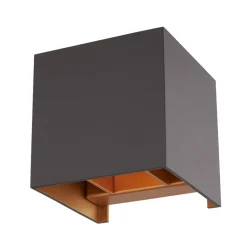 Wandlamp Arcchio Zuzana, hoekig, zwart-goud, G9, 10 cm