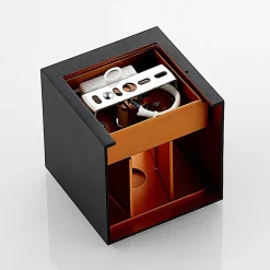 Wandlamp Arcchio Zuzana, hoekig, zwart-goud, G9, 10 cm