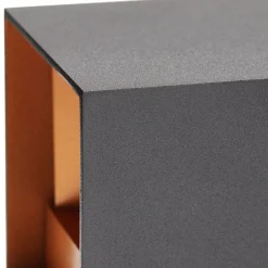 Wandlamp Arcchio Zuzana, hoekig, zwart-goud, G9, 10 cm