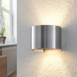 Wandlamp Arcchio Zuzana, rond, aluminiumkleurig, G9, 13 cm breed