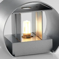 Wandlamp Arcchio Zuzana, rond, aluminiumkleurig, G9, 13 cm breed