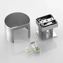 Wandlamp Arcchio Zuzana, rond, aluminiumkleurig, G9, 13 cm breed