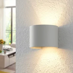 Wandlamp Arcchio Zuzana, rond, wit, G9, 13 cm breed