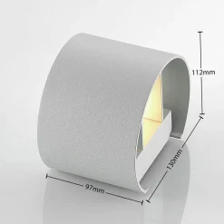 Wandlamp Arcchio Zuzana, rond, wit, G9, 13 cm breed