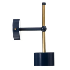 Wandlamp Arena in blauw-goud