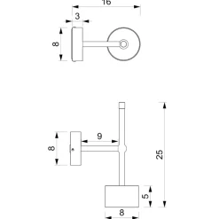 Wandlamp Arena in blauw-goud
