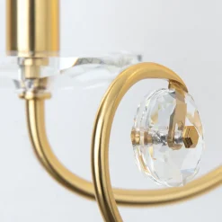 Wandlamp Ariane, goudkleurig, breedte 37,5 cm, kristal