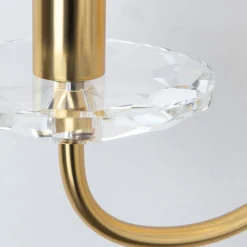 Wandlamp Ariane, goudkleurig, breedte 37,5 cm, kristal