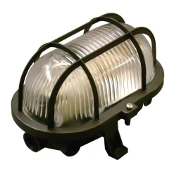 Wandlamp Basic Ovaal, zwart