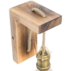 Wandlamp Bassena van licht echt hout