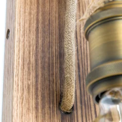 Wandlamp Bassena van licht echt hout