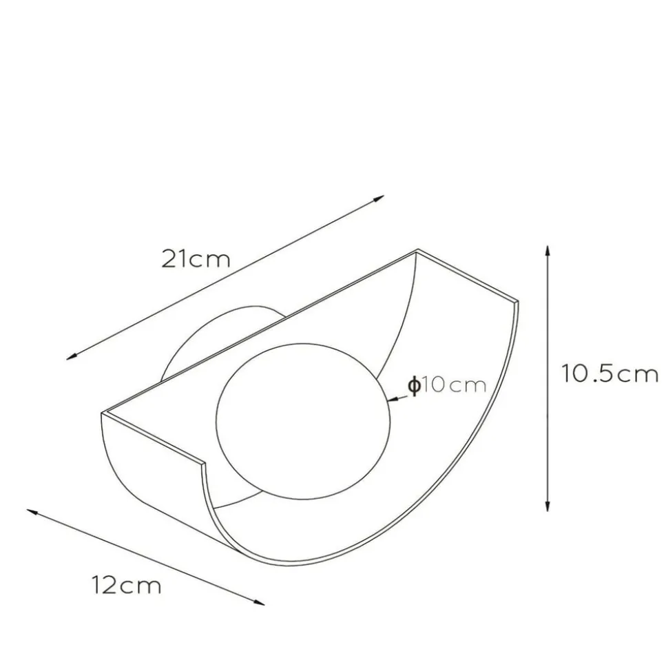 Wandlamp Benni met bolkap van glas, groen