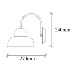 Wandlamp Berceste 180-A goud