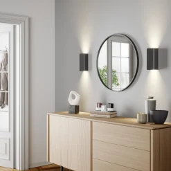 Wandlamp Bergen up & down, grafiet