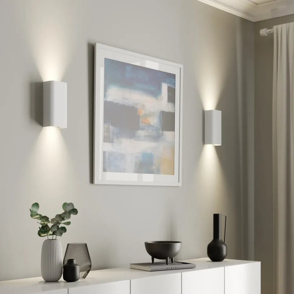 Wandlamp Bergen up & down, wit
