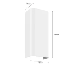 Wandlamp Bergen up & down, wit