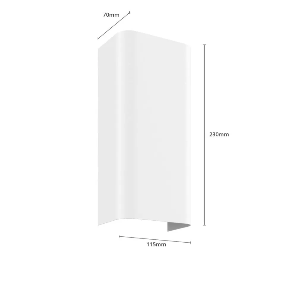 Wandlamp Bergen up & down, wit