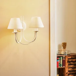 Wandlamp Bona, 2-lamps, wit