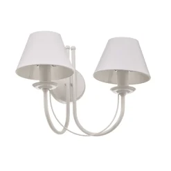 Wandlamp Bona, 2-lamps, wit