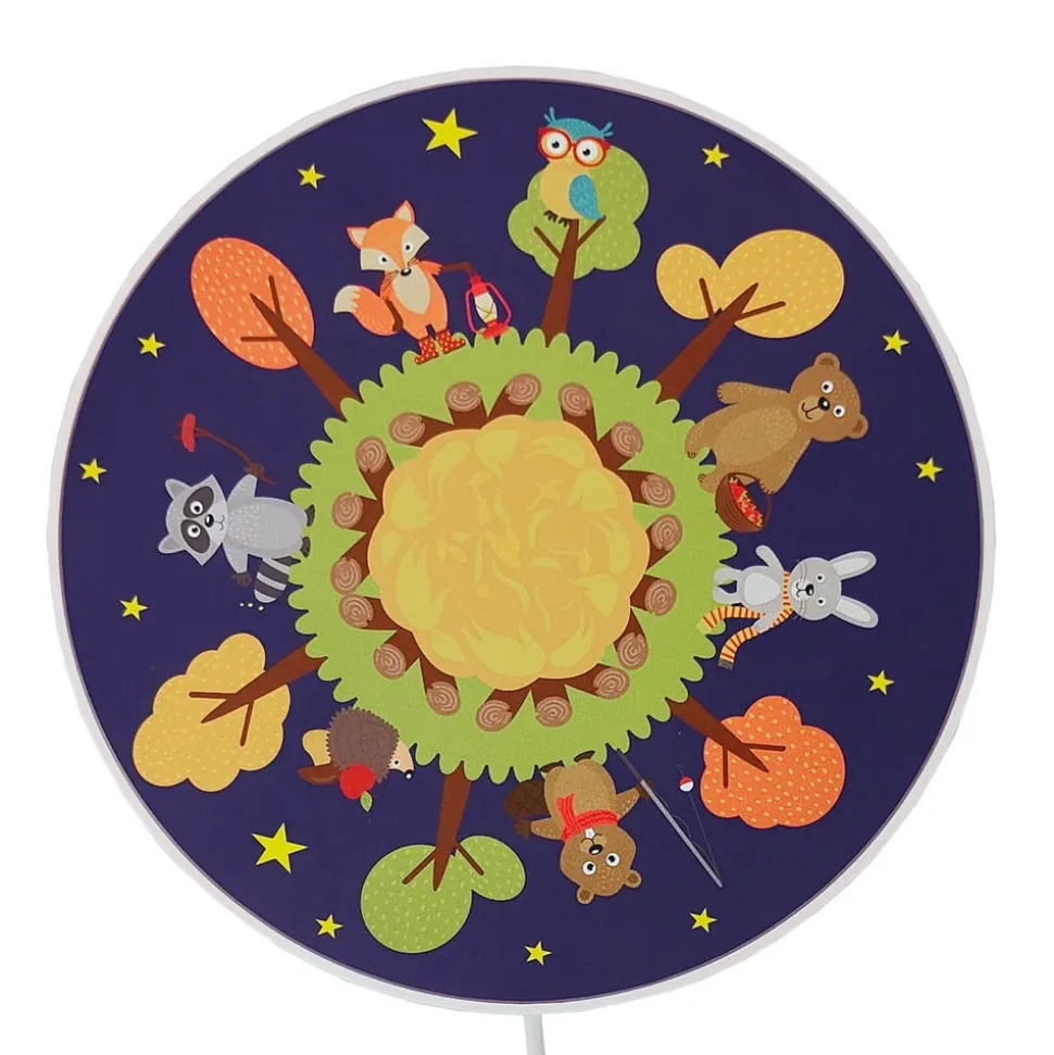 Wandlamp bosdieren met schakelaar en stekker