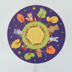 Wandlamp bosdieren met schakelaar en stekker