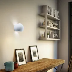 Wandlamp Bullet up/down van keramiek in wit