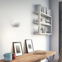 Wandlamp Bullet up/down van keramiek in wit