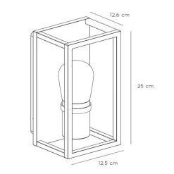 Wandlamp Carlyn badkamer zwart