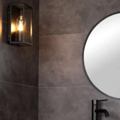 Wandlamp Carlyn badkamer zwart
