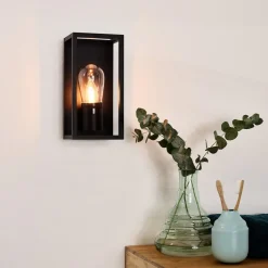 Wandlamp Carlyn badkamer zwart