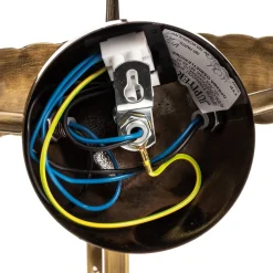 Wandlamp Castle licht gepatineerd 3-lamps