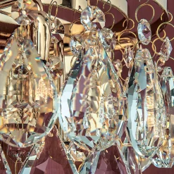 Wandlamp Celeste met K9-kristallen, goud