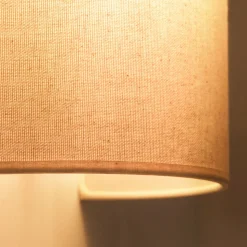 Wandlamp Celine, beige, stof, E27