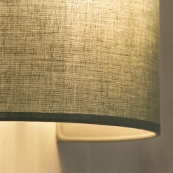 Wandlamp Celine, salie, stof, E27